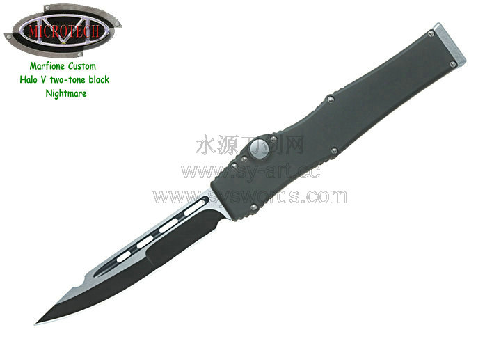 Microtech ΢ Marfione Custom Halo V two-tone black Nightmare 󽣱 ť ҹħͷɫ-˿˫ɫԶֱ(ֻ